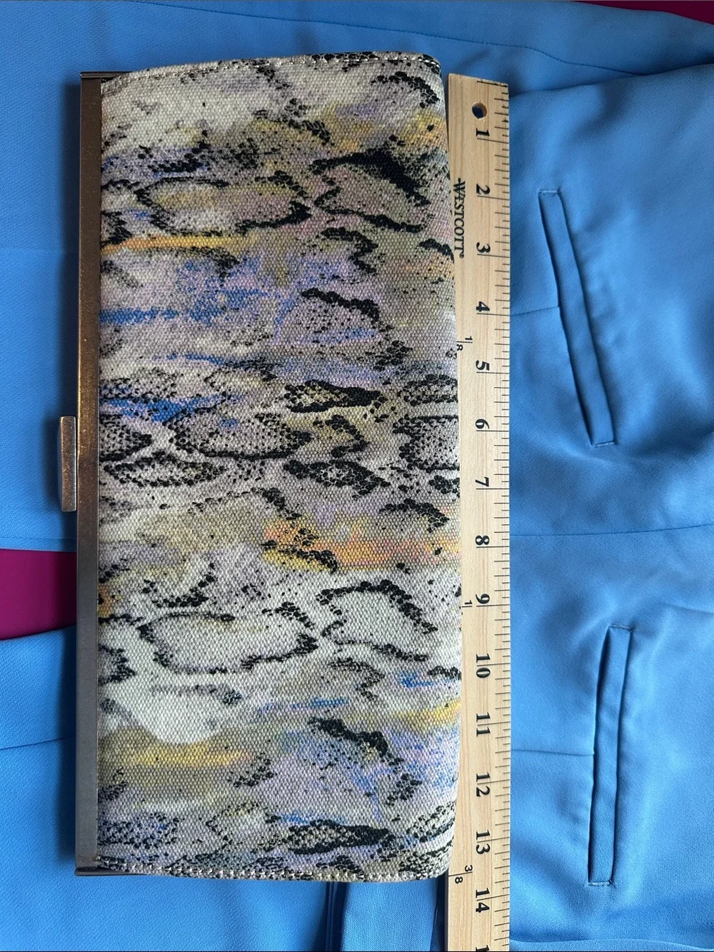 RACHEL Rachel Roy Multicolor Snake-Print Clutch